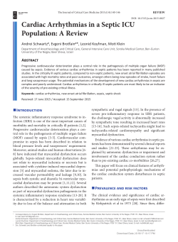Cardiac Arrhythmias in a Septic ICU Population: A Review