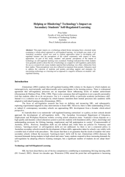 Helping or Hindering? Technology`s Impact on Secondary Students