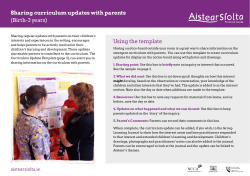 Sharing curriculum updates with parents (Birth-3 years)
