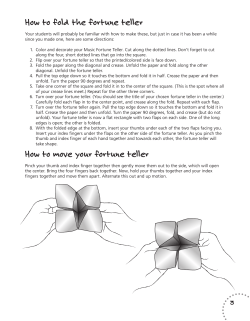 How to fold the fortune teller