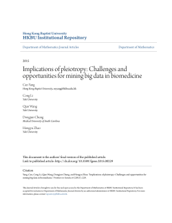 Implications of pleiotropy: Challenges and opportunities for mining