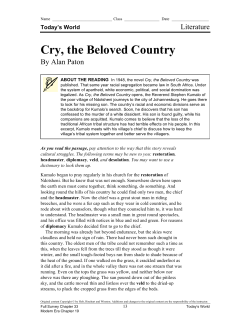 Cry, the Beloved Country