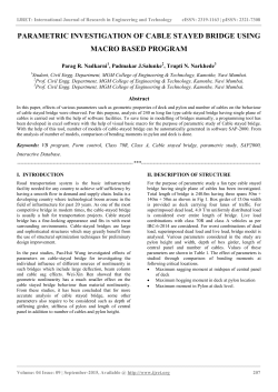 parametric investigation of cable stayed bridge using macro