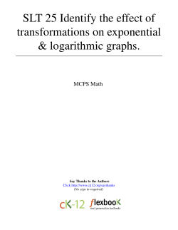 SLT 25 Identify the effect of transformations on