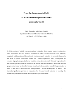 From the double-stranded helix to the chiral