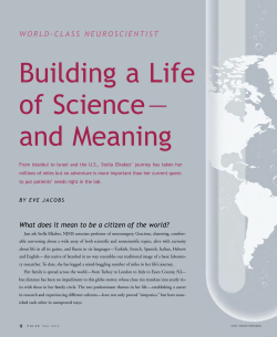 Building a Life of Science - Rutgers New Jersey Medical School