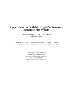 Copernicus: A Scalable, High-Performance Semantic File System