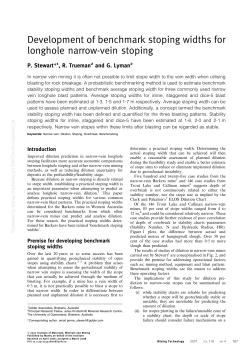 Benchmark narrow vein dilution