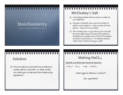 Lesson: Stoichiometry