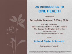 one health - Biotechnology Industry Organization