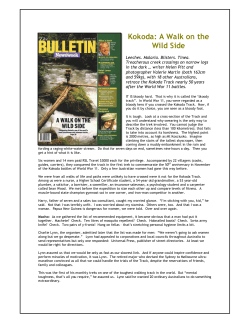 Kokoda: A Walk on the Wild Side