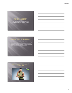 MYTHS ABOUT EXERCISE AND HOW TO DEBUNK THOSE