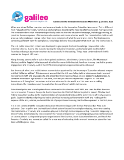 Galileo`and`the`Innovation`Education`Movement`