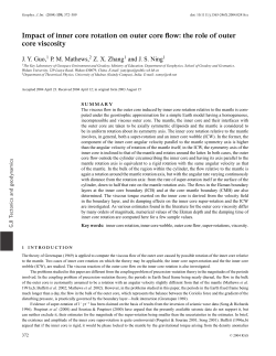 Impact of inner core rotation on outer core flow: the role of outer core