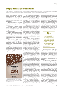 language divide in health - World Health Organization