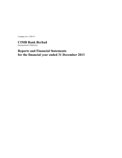CIMB Bank Berhad Reports and Financial Statements