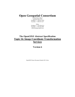 Image Coordinate Transformation Services - OGC Portal