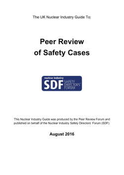 Peer Review of Safety Cases