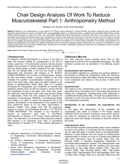 Chair Design Analysis Of Work To Reduce Musculoskeletal Part 1