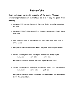 Pat-a-Cake - Webberville Schools