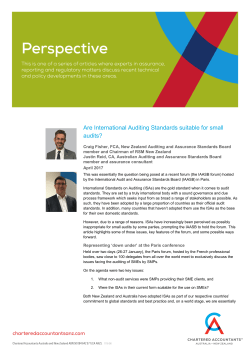 Are International Auditing Standards suitable for small audits? (pdf