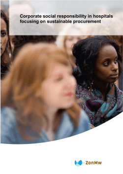 Corporate social responsibility in hospitals focusing on sustainable