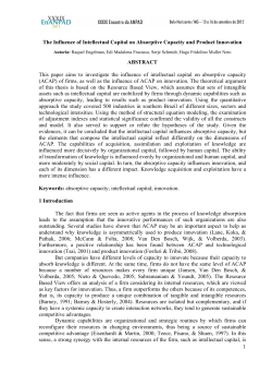 1 The Influence of Intellectual Capital on Absorptive Capacity