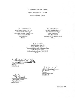 OCEAN DRILLING PROGRAM LEG 153 PRELIMINARY REPORT