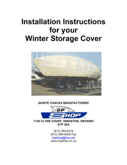 Installation Instructions - Quinte Canvas Manufacturing