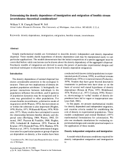 Determining the density dependence of immigration and emigration