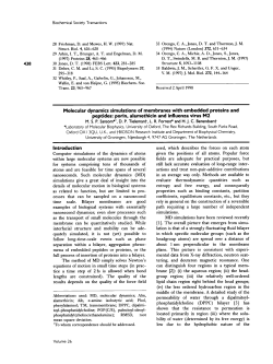 Molecular dynamics simulations of membranes with embedded