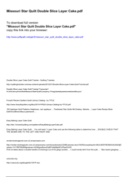 Missouri Star Quilt Double Slice Layer Cake