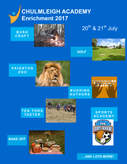 enrichment 2017 - click here for the brochure!!