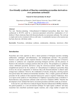 Eco-friendly synthesis of fluorine-containing pyrazoline derivatives