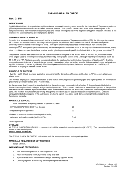 SYPHILIS HEALTH CHECK Rev. G, 8/11