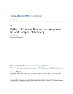 Methods of Power for Development: Weapons of the Weak