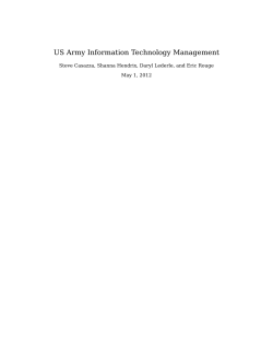 US Army Information Technology Management
