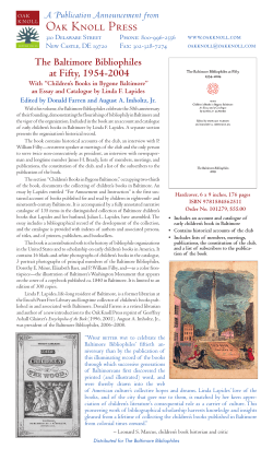 Oak Knoll Press - Baltimore Bibliophiles