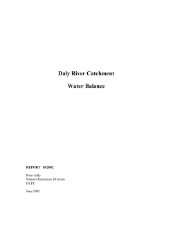 Daly River Catchment Water Balance