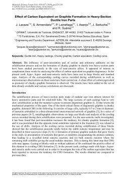 Effect of Carbon Equivalent on Graphite Formation in