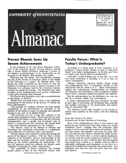 No. 5 February 1958 - University of Pennsylvania