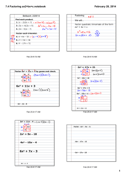 7.4 Factoring ax2+bx+c.notebook