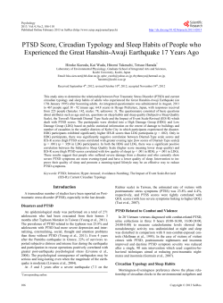 PTSD Score, Circadian Typology and Sleep Habits of People who
