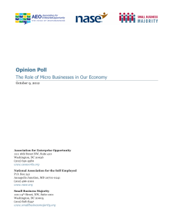 Opinion Poll - Association for Enterprise Opportunity
