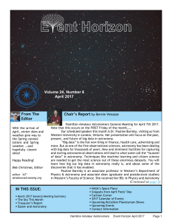 April - Hamilton Amateur Astronomers