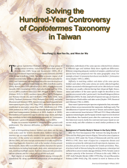 Solving the Hundred-Year Controversy of Coptotermes Taxonomy in