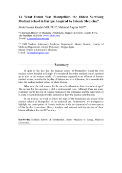 To What Extent Was Montpellier, the Oldest Surviving Medical