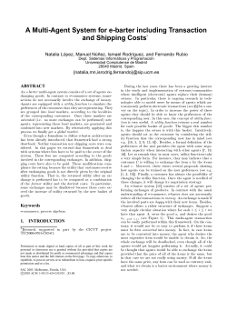A Multi-Agent System for e-barter including Transaction and