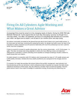 Increasingly firms must be tuned in to the changing needs of clients