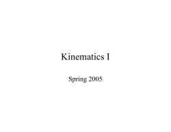 Linear Kinematics